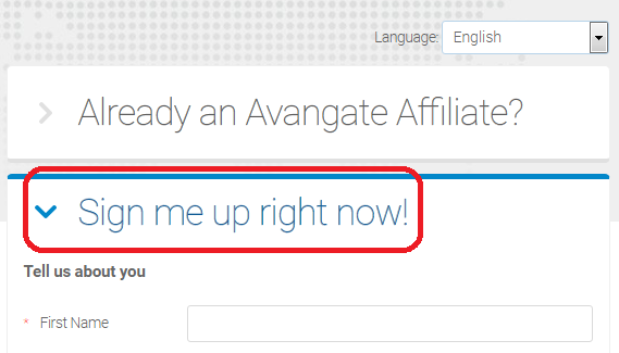 Sign Up to Become an Avangate Affiliate