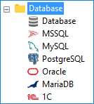 Databases supported by Handy Backup
