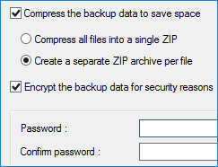 Backup with Compression and Encryption