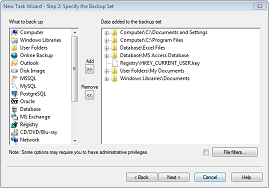 Select Backup Set
