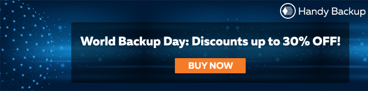 Special Offer: Buy Handy Backup Solution with a discounts up to 30%!