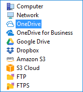 Storages for Auto OneDrive Backup